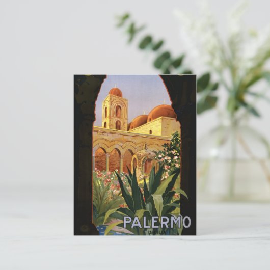  Reistoerisme Retro Palermo Briefkaart (Staand voorkant)