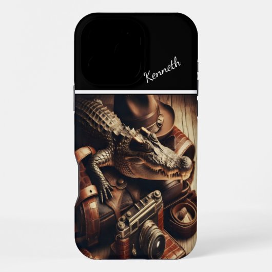 Reisuitrusting van Alligator iPhone Hoesje (Achterkant)