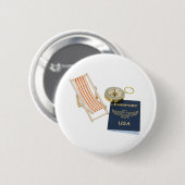 Reisvakantie040309 Ronde Button 5,7 Cm (Voorkant /achterkant)
