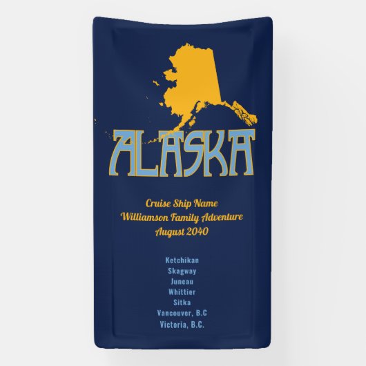 Reisvakantie in Alaska Spandoek (Verticaal)