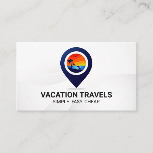 Reisvakantie Locatie Logo Visitekaartje (Voorkant)