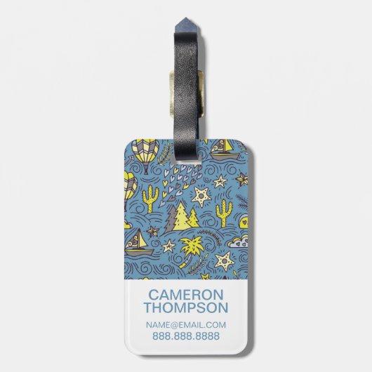 Reisveer Bagagelabel (Achterkant verticaal)