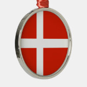 Reisversiering - Denemarken Metalen Ornament (Rechts)
