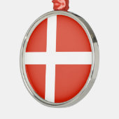 Reisversiering - Denemarken Metalen Ornament (Links)