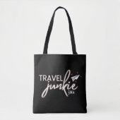 Reisverslaafde, Meisjes Weekend Trip Persoonlijk Tote Bag (Voorkant)