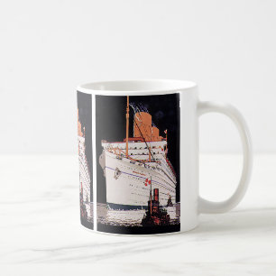 Reisvervoer uit het verleden Cruiseschip 's Nachts Koffiemok