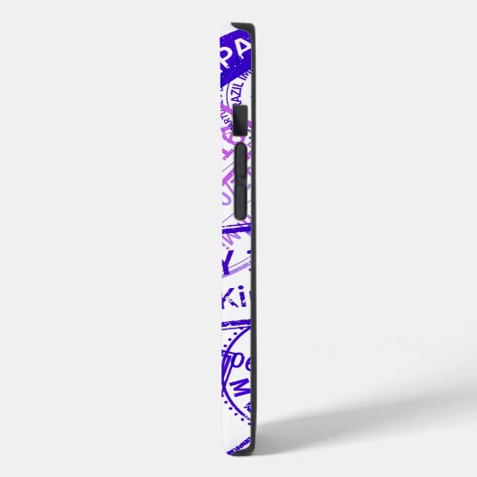 Reisvisa Rubber Stampen Case-Mate iPhone Case (Achterkant / Links)