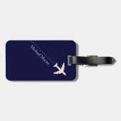 Reisvliegtuig Gepersonaliseerde naam & initiaal Bagagelabel (Achterkant horizontaal)