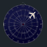 reisvliegtuig met stippellijn dartbord<br><div class="desc">Een grafisch afbeelding van een wit vliegtuig met een rechte stippellijn (vliegbaan). U kunt het gereedschap 'Aanpassen' gebruiken als u de blauwe achtergrondkleur wilt wijzigen. Een eenvoudig reisgerelateerd ontwerp. Een goed voorstel voor mensen die voor luchtvaartmaatschappijen werken en die met vliegtuigen reizen</div>