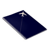 reisvliegtuig met stippellijn notitieboek (Rechterzijde)