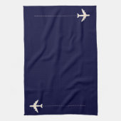 reisvliegtuig met stippellijn theedoek (Verticaal)