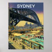Reiswanddecor Sydney Harbor Bridge Poster (Voorkant)