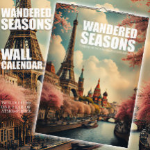 Reiswandkalender met 12 Steden en Seizoenen