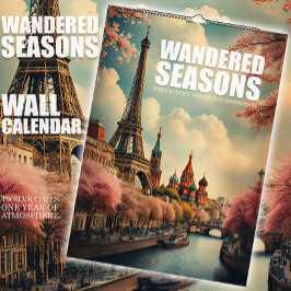 Reiswandkalender met 12 Steden en Seizoenen Kalender