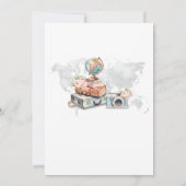 Reiswereldbol Babyshower Feest Kaart (Achterkant)