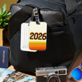 Reiswereldtour bagagerekje nieuwjaar bagagelabel