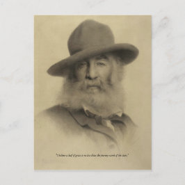 "Reiswerk van de sterren" Walt Whitman Briefkaart
