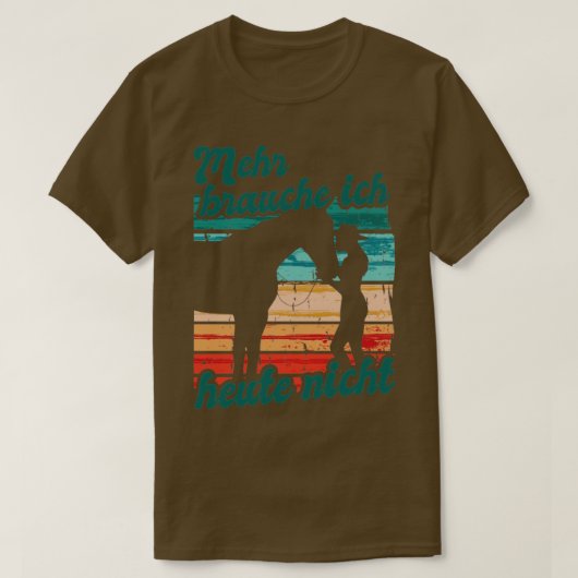 Reiterin Reiten Mehr Brauche Ich Heute Nicht Pferd T-shirt (Design voorkant)