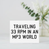 Reizen 33 rpm briefkaart (Staand voorkant)