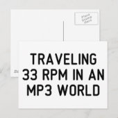 Reizen 33 rpm briefkaart (Voorkant / Achterkant)