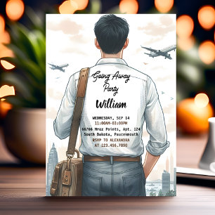 Reizen Afscheid Afscheid Goodbying Away Party Kaart