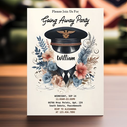 Reizen Afscheid Militair weggaan Feest Kaart