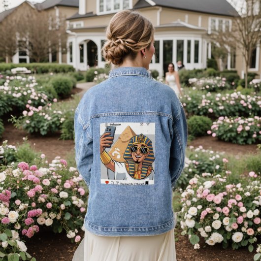 Reizen als een Farao   Denim Jacket (Huwelijk Achterkant)
