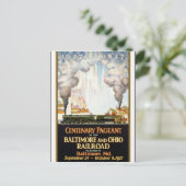 Reizen Amerika Print Retro Vintage Reizen Briefkaart (Staand voorkant)