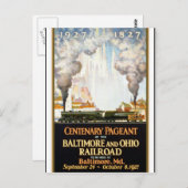 Reizen Amerika Print Retro Vintage Reizen Briefkaart (Voorkant / Achterkant)