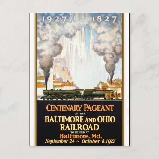 Reizen Amerika Print Retro Vintage Reizen Briefkaart (Voorkant)