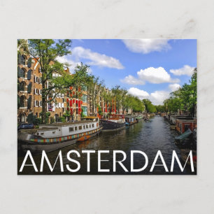 Reizen Amsterdam, Holland Canal  geschenken Briefkaart