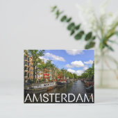 Reizen Amsterdam, Holland Canal  geschenken Briefkaart (Staand voorkant)
