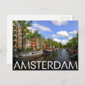 Reizen Amsterdam, Holland Canal  geschenken Briefkaart (Voorkant / Achterkant)