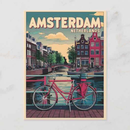 Reizen Amsterdam holland fietsen  geschenken Briefkaart (Voorkant)
