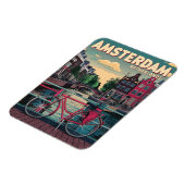 Reizen Amsterdam holland fietsen  geschenken Magneet (Linkerzijde)