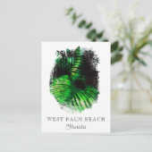 *~* Reizen AP25 personaliseren Tropisch palmlef Briefkaart (Staand voorkant)