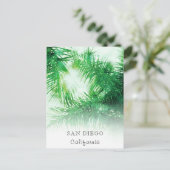 *~* Reizen AP25 personaliseren Tropische Palm Fron Briefkaart (Staand voorkant)