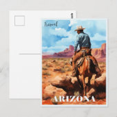 Reizen Arizona, Cowboy te paard Briefkaart (Voorkant / Achterkant)