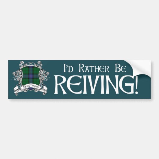 Reizen - Armstrong Tartan Bumpersticker (Voorkant)