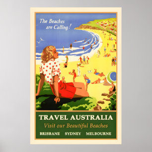 Reizen Australië Vintage Poster