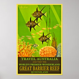 Reizen Australië Vintage Poster-Great Barrier Reef Poster