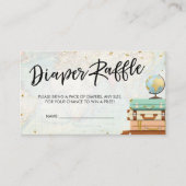 Reizen Avontuur Baby shower Luier Raffle Informatiekaartje (Voorkant)