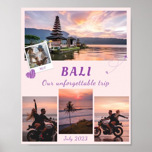 Reizen Avontuur Foto Familie Collage Poster (Voorkant)