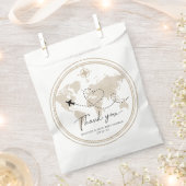 Reizen Baby shower gunstzak – Dank u kaart Bedankzakje (Geknipt)