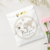 Reizen Baby shower gunstzak – Dank u kaart Bedankzakje (Gezegeld)