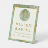 Reizen Baby shower Luier Raffle Tafelbord Reclamebord Met Voetstuk (Voorkant)