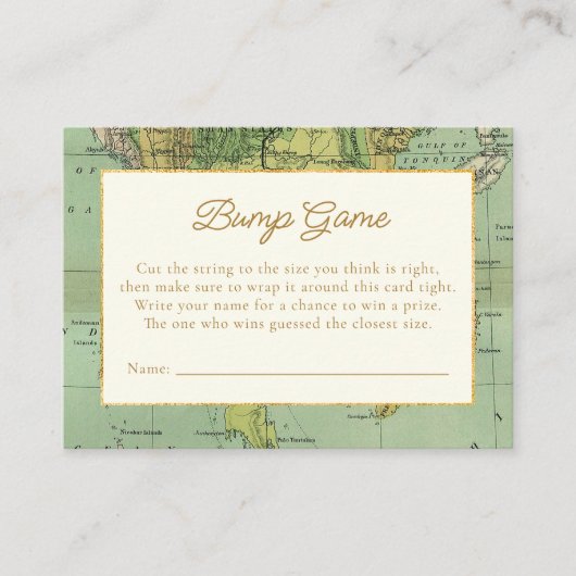 Reizen Baby shower Raad de Bump Game Informatiekaartje (Voorkant)