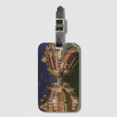 Reizen Bagagelabel Frankrijk Foto Nacht Straatsbur (Voorkant (verticaal))