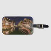 Reizen Bagagelabel Frankrijk Foto Nacht Straatsbur (Voorkant (horizontaal))