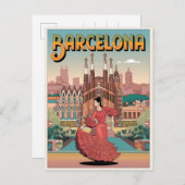 Reizen  barcelona sagrada familia geschenken briefkaart (Voorkant / Achterkant)